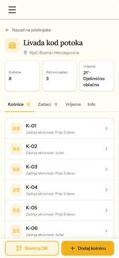 APINIS: Pčelinjak i košnice